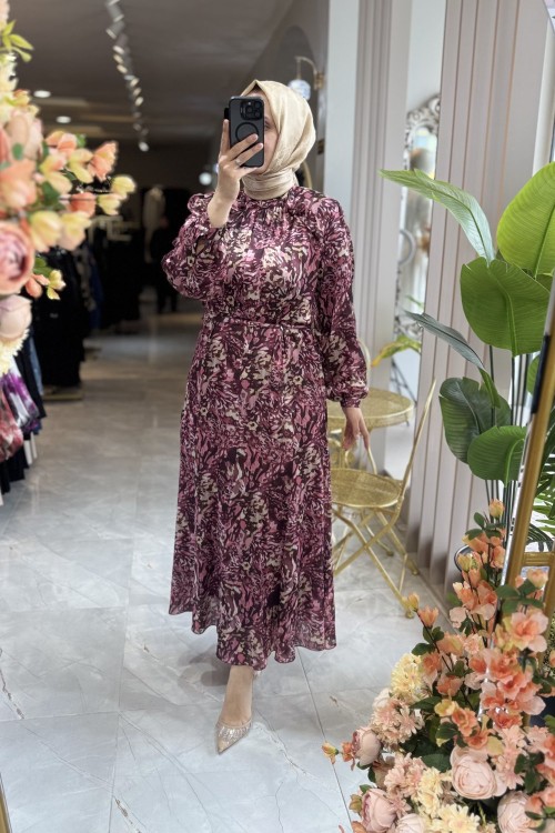 NPRİVE EMİLY ELBİSE Bordo