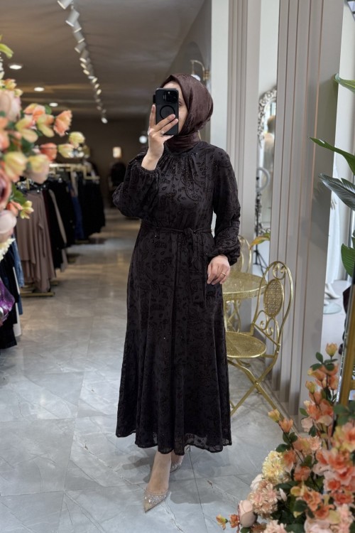 FİSTA ELBİSE Kahverengi