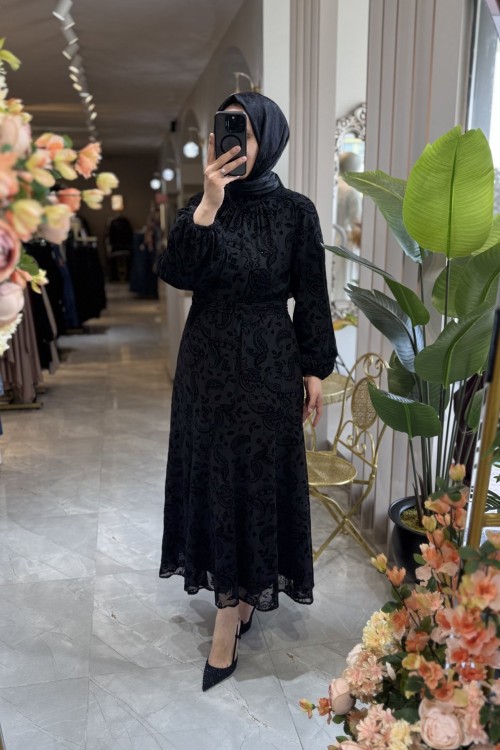 FİSTA ELBİSE Siyah