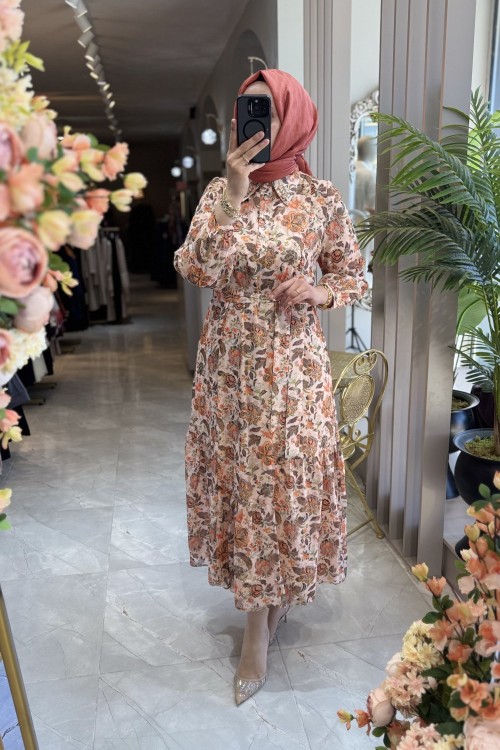 ÇAKRA ELBİSE ORHN 1828 Oranj