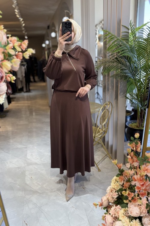 PRİVE TAKIM NPRİVE 19471 Kahverengi