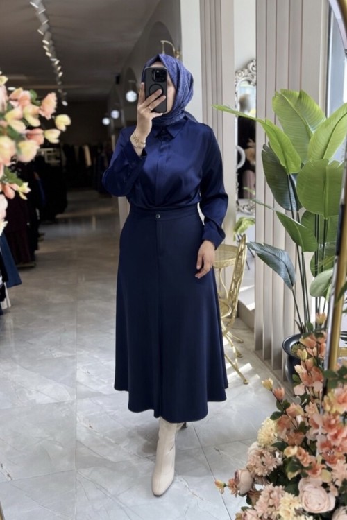 NPRİVE 8096 KLOŞ ETEK Lacivert