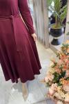 FLORİA ELBİSE Bordo