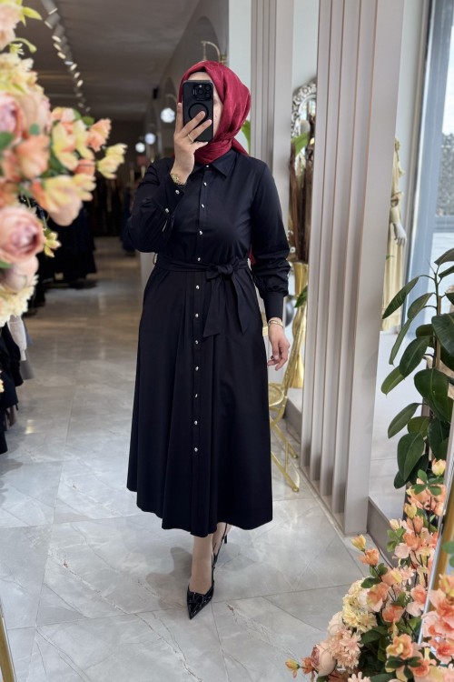 OLEYA ELBİSE NPRİVE 13233 Siyah