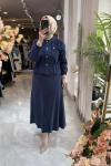 GÜLİZ ETEKLİ TAKIM 6001 Lacivert