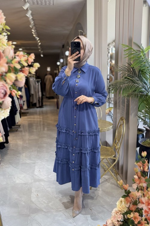 MERCAN ELBİSE İndigo