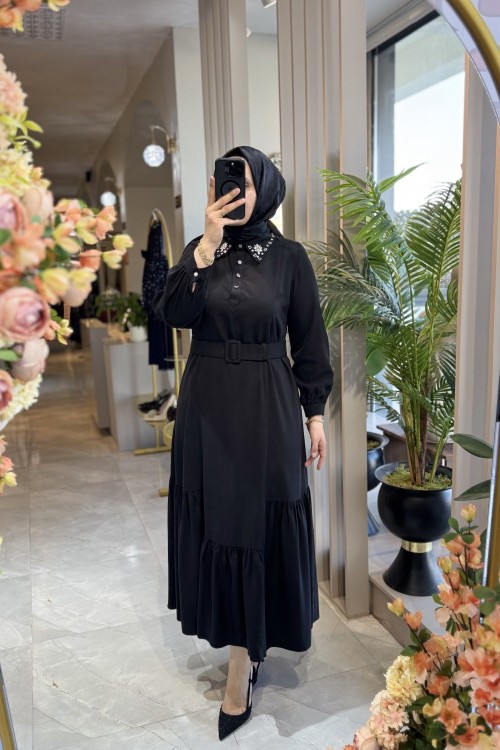 YAZ ELBİSE ORHN 1860 Siyah