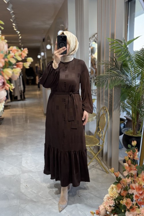 SÜMEYYE ELBİSE Kahverengi