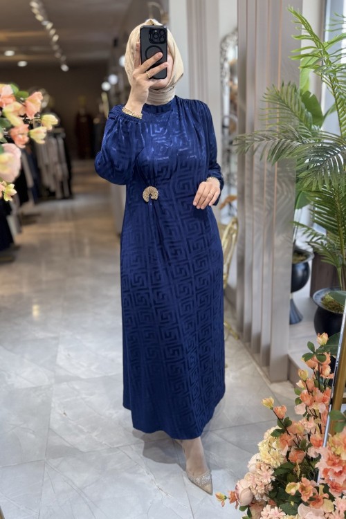 YASEMİN ELBİSE 3725 Lacivert