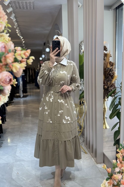 OLİVYA ELBİSE Haki