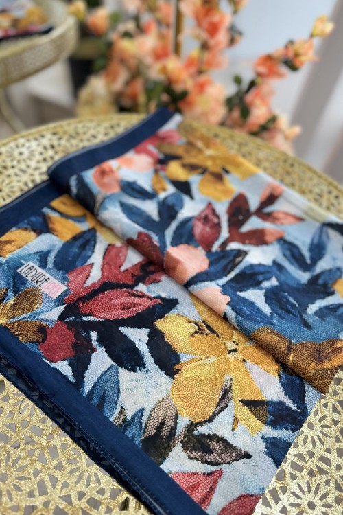 LADURE ORKİDE SERİSİ ŞAL Lacivert