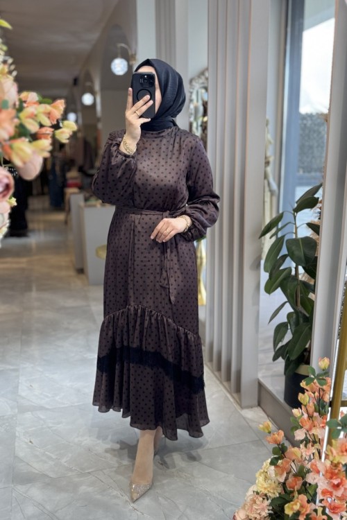 DUYGU ELBİSE Kahverengi