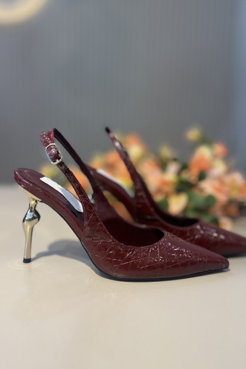 GOLD TOPUK DETAY AYAKKABI Bordo