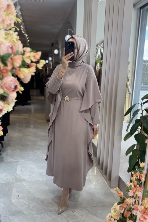 FİRDEVS ELBİSE Vizon