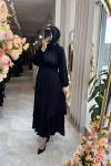 DEMET ELBİSE (3737) Siyah