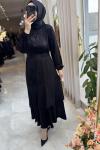 DEMET ELBİSE (3737) Siyah