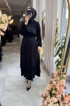 DEMET ELBİSE (3737) Siyah