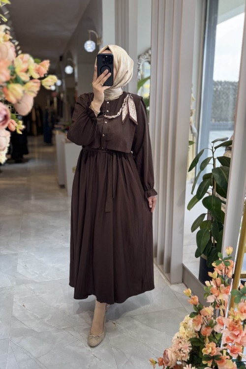 JASON ELBİSE Kahverengi