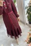MİHRİMAH ELBİSE  Bordo