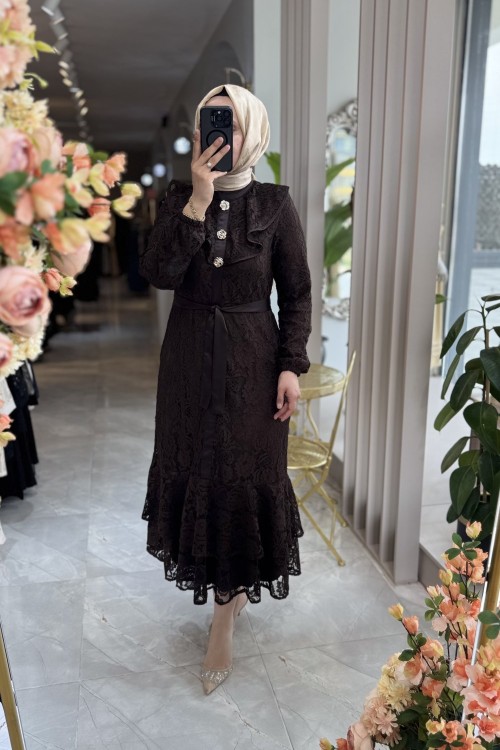 MİHRİMAH ELBİSE  Acı Kahve