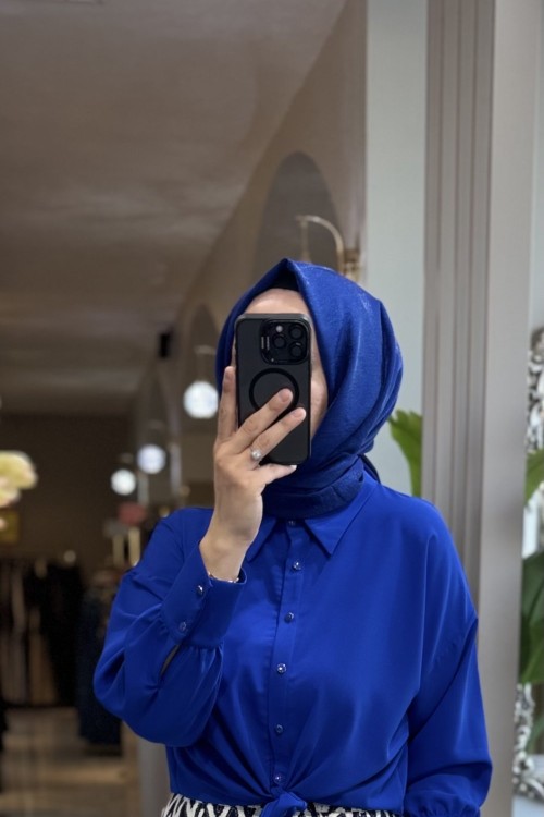 NPRİVE HİTS GÖMLEK Saks Mavisi