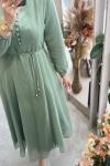 MARİBELLE ELBİSE Mint Yeşili