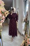 TUAL ELBİSE Bordo