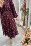 TUAL ELBİSE Bordo