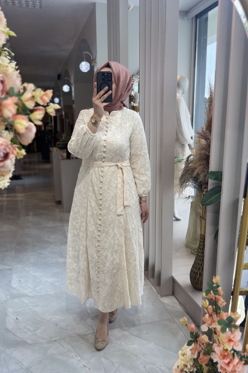 ESRA ELBİSE Bej