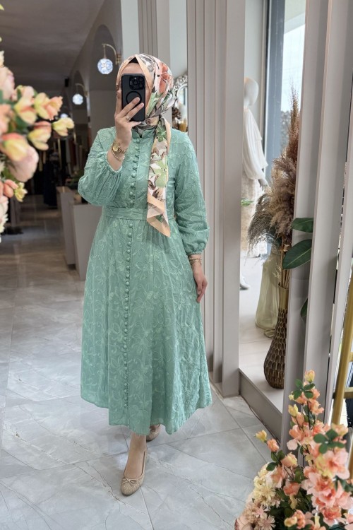 ESRA ELBİSE Mint Yeşili