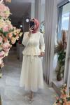 VENEZİA ETEKLİ TAKIM Bej
