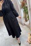 RAVZA ABAYA TAKIM  Siyah
