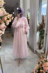 RABİA ELBİSE Pembe