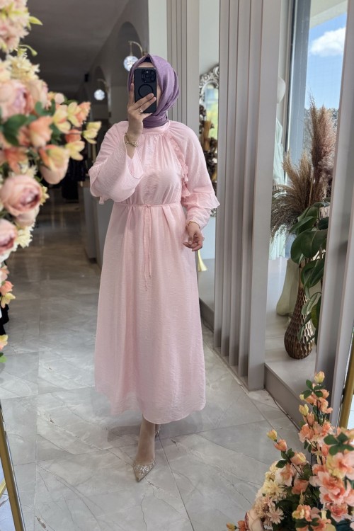 RABİA ELBİSE Pembe