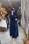 PETUNYA ELBİSE 3753 Lacivert