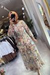 BUSE ELBİSE 3744 Tarçın
