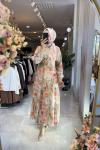 BUSE ELBİSE 3744 Pudra