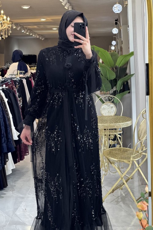 YAKUT ABAYA TAKIM ORHN 2623 Siyah