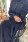 YAKUT ABAYA TAKIM ORHN 2623 Siyah
