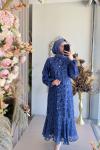 ELENİ ELBİSE İndigo