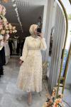 ELENİ ELBİSE Bej