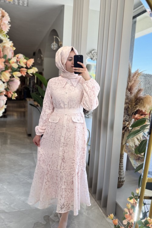 ELENİ ELBİSE Pudra