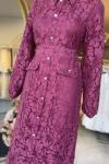 ELENİ ELBİSE Koyu Pembe
