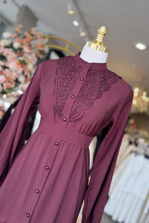 RANA ELBİSE  Bordo