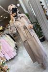 EFLİN ELBİSE GÖMLEK TAKIM 8693 Vizon