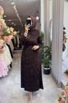 FLORA ELBİSE 1922 Acı Kahve