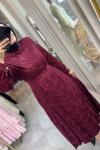 FLORA ELBİSE 1922 Bordo