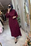 FLORA ELBİSE 1922 Bordo