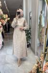 FLORA ELBİSE 1922 Taş Rengi