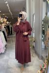 EFLİN ELBİSE GÖMLEK TAKIM 8693 Bordo